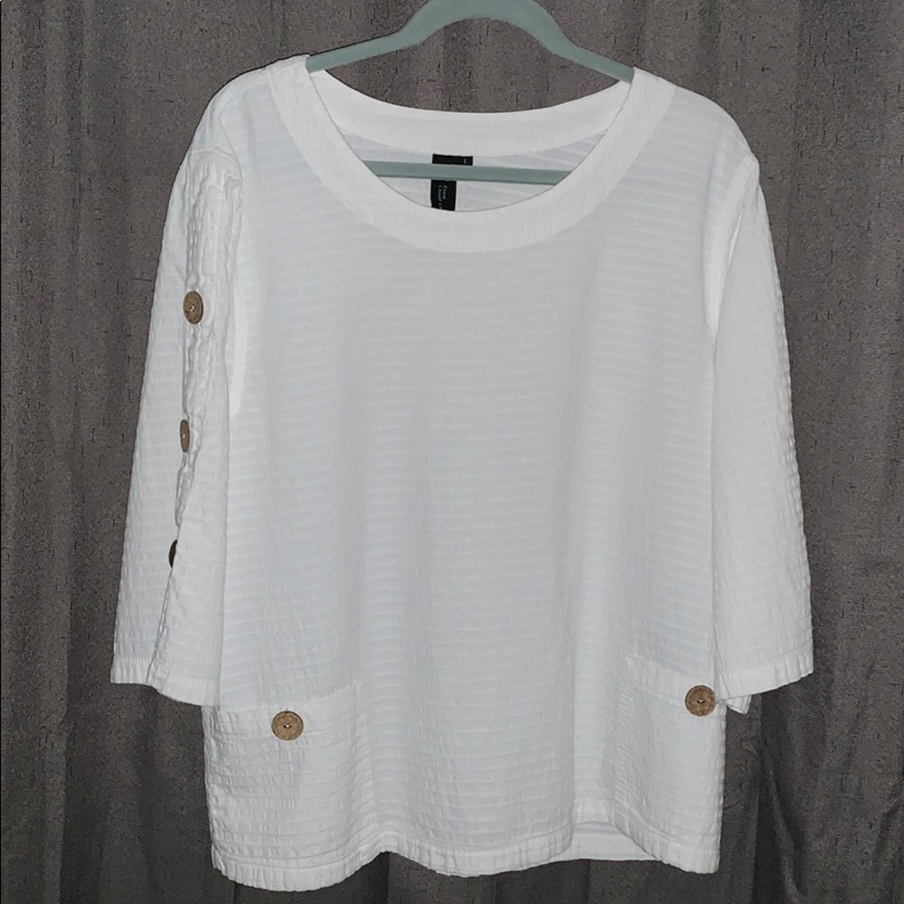 Focus cotton seersucker top